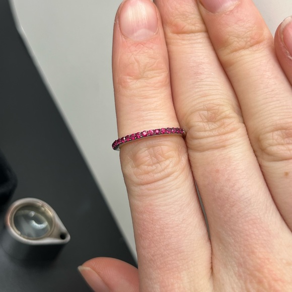 LeVian 14K White Gold Ruby Gemstone Ring - Picture 11 of 11